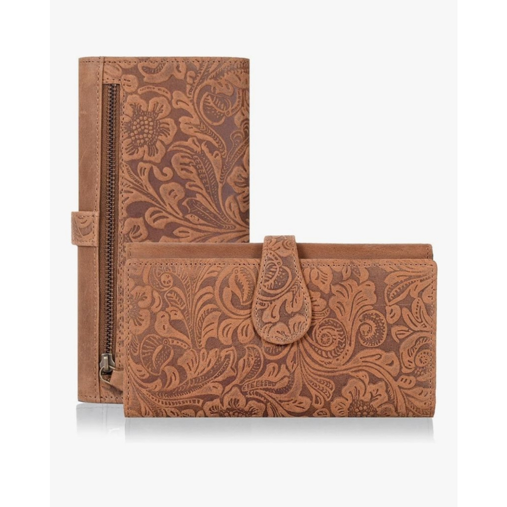 Tan Embossed Wallet - Picture 5 of 8